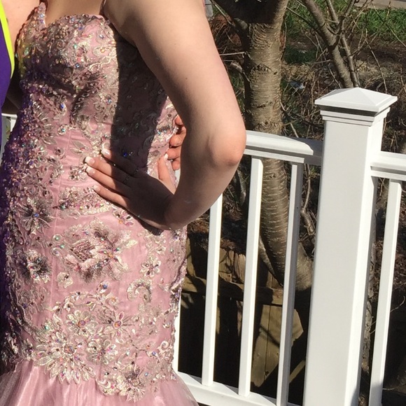 Pink Mermaid Prom Dress - Picture 1 of 6